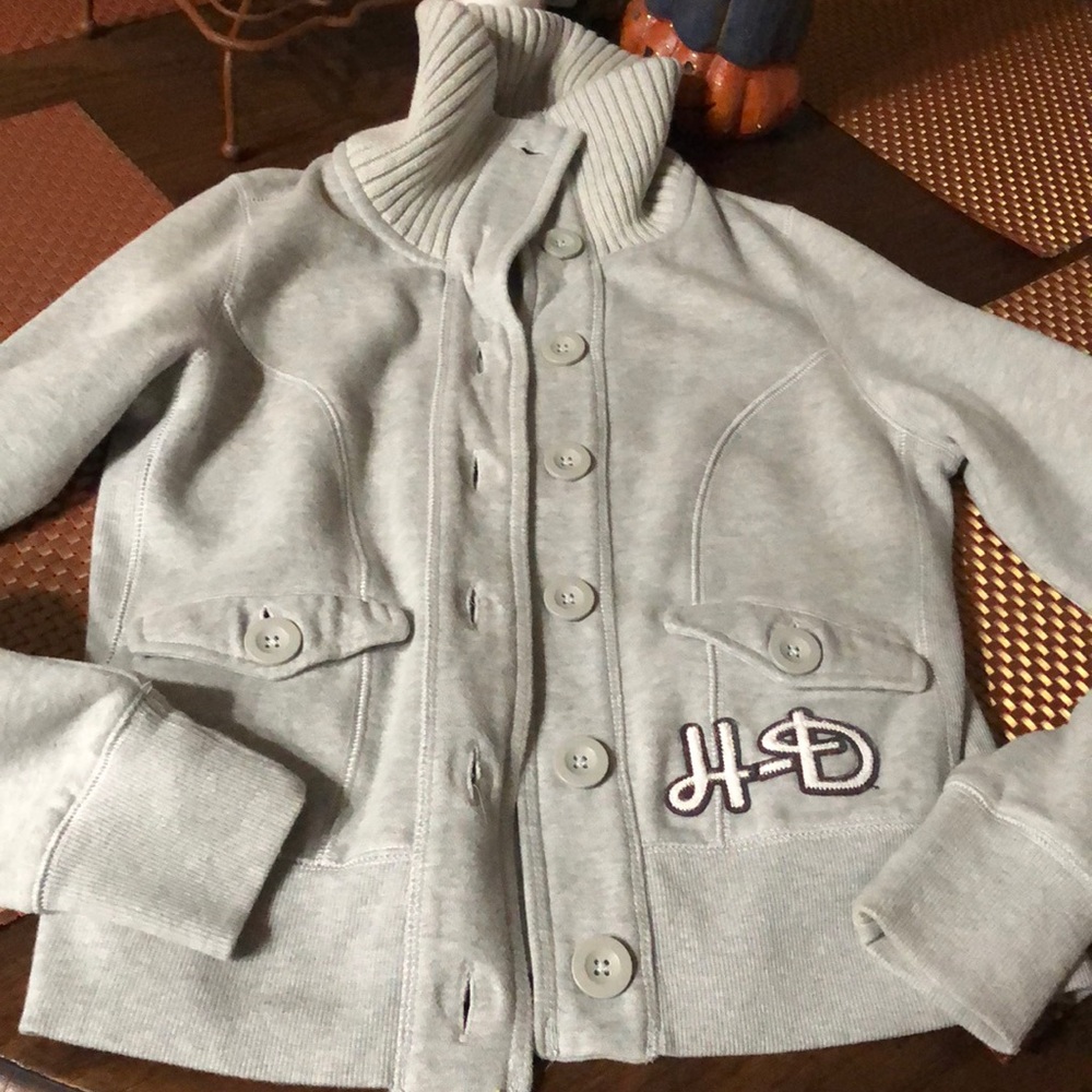 Woman’s Harley Davidson button up sweater /jacket .